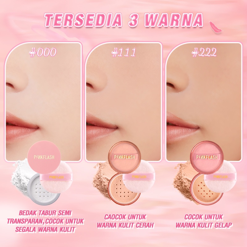 PINKFLASH OhMySelf Oil Controller Loose Powder Bedak Matte Loose Setting Powder | Pinkflash Matte Loose Powder