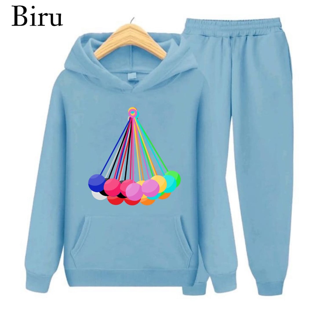 Hzl_outfit Hoodie Setelan Anak Lato Lato Rainbow/Setelan Sweater Hoodie Anak Lato Lato Rainbow S.M.XL BAYAR DITEMPAT