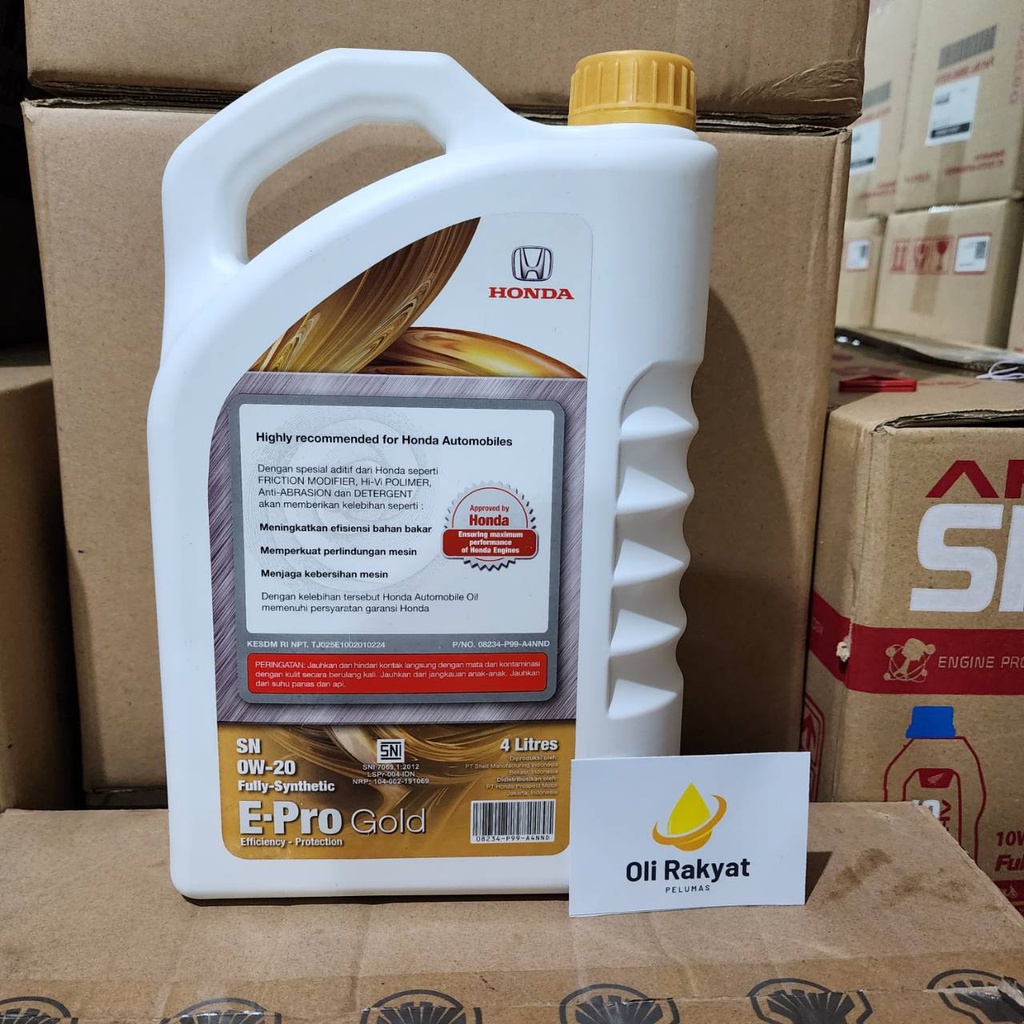 Oli Mesin Mobil Honda Epro E-pro Gold 0W-20 | 4 liter | OLI HONDA