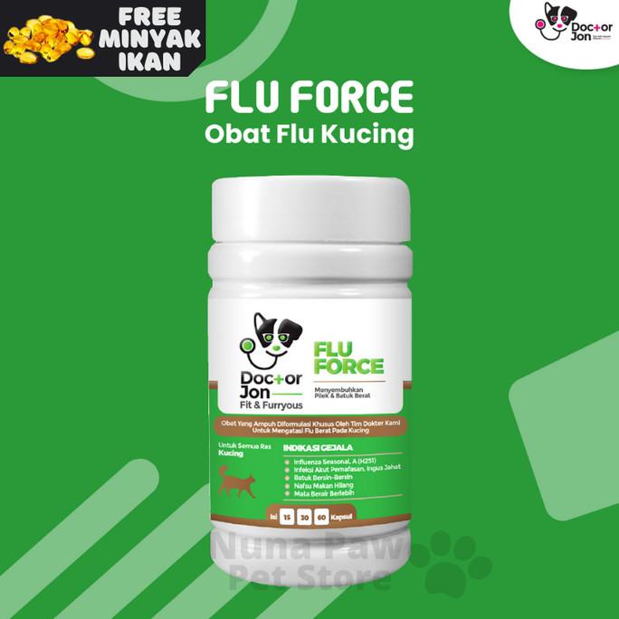 90 KAPSUL OBAT FLU KUCING DOCTOR JON DRJON Batuk Pilek FLU FORCE