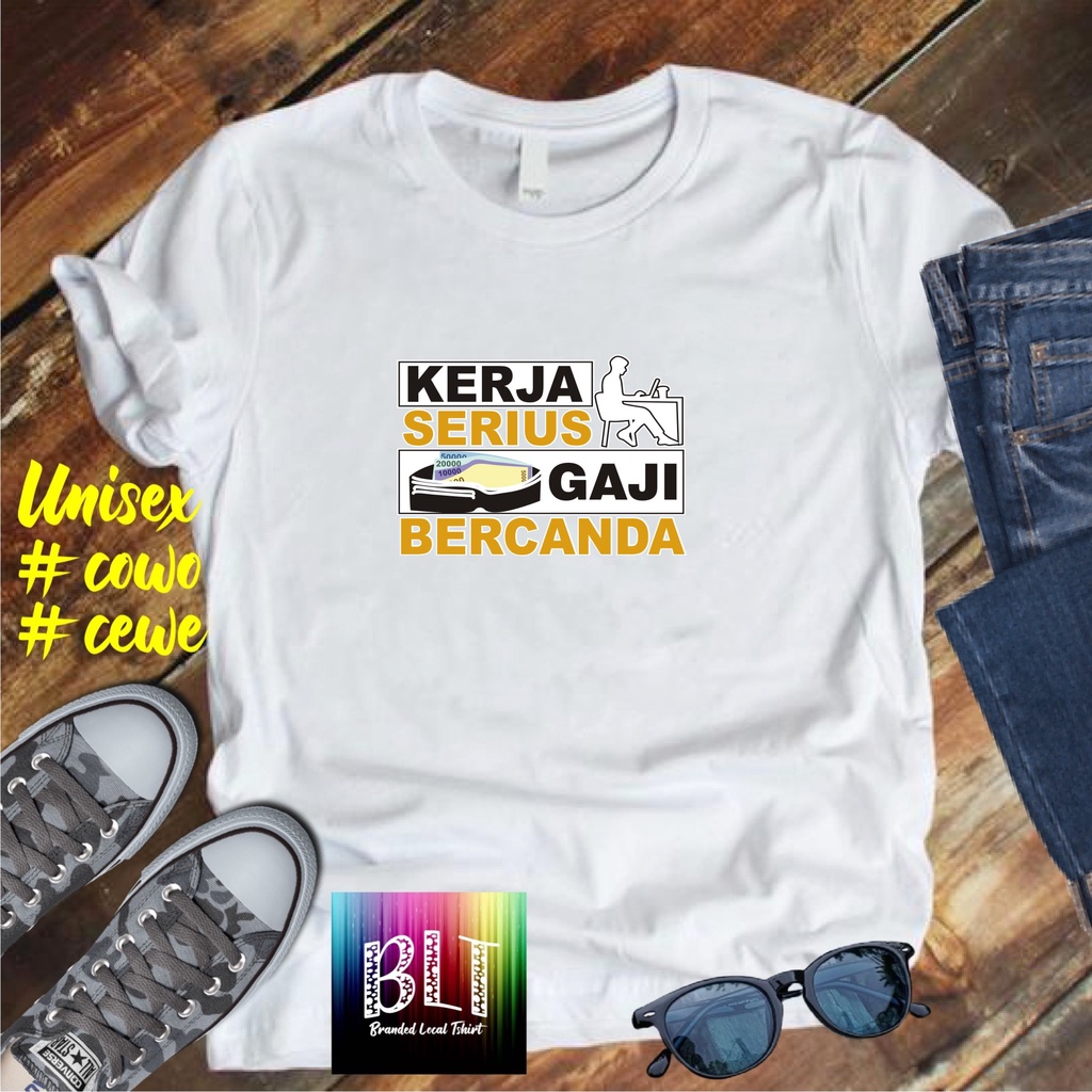 Cod Diskon Promo Gratis Ongkir/Kaos dtf KERJA SERIUS /Kaos Terlaris Kualitas Terjamin Kaos Pria Distro /Kaos Murah Kaos katun/Pakaian Pria  Pakaian Wanita Kaos Viral/Best Seller