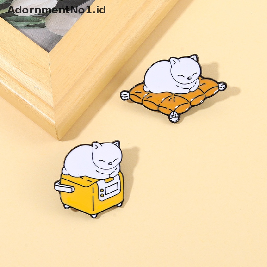 [AdornmentNo1] Kreatif Hitam Putih Pasangan Kucing Enamel Pin Cangkir Teh Kucing Bros Lucu Paduan Logam Bros Baru Kartun Enamel Lucu Bros Pin Untuk Anak Wanita Ransel Kemeja Jacke