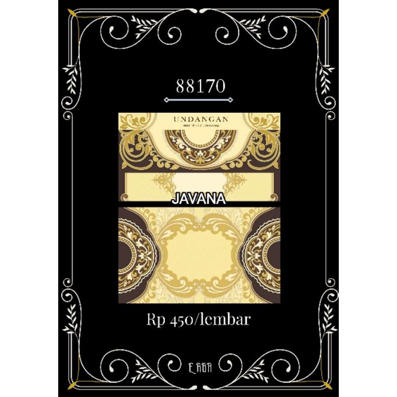 ERBA 88170 UNDANGAN NIKAH MURAH BLANGKO+PLASTIK PER PACK ISI 50 PCS