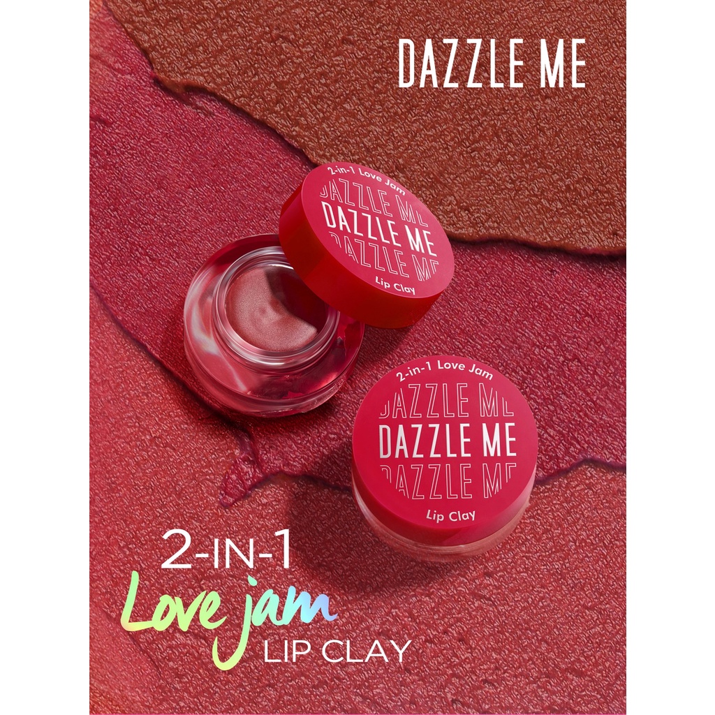 DAZZLE ME 2-in-1 Love Jam Lip Clay | lipstik blush multifungsi ( YOU MAKEUPS OFFICIAL JAKARTA )
