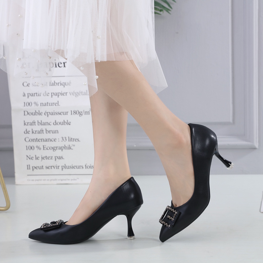 JISO RYONA LAYLA-53 Sepatu Kerja Wanita Heels 7cm Import Premium