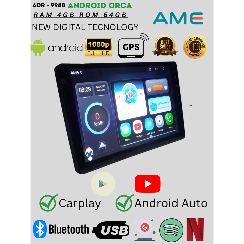 Jual Head Unit Android Inch Orca Adr Ram Rom Carplay Dsp