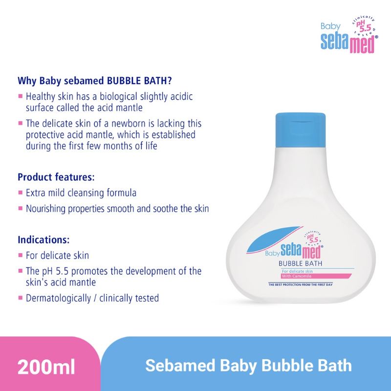 Sebamed baby bubble bath 200 gr / sabun cair bayi