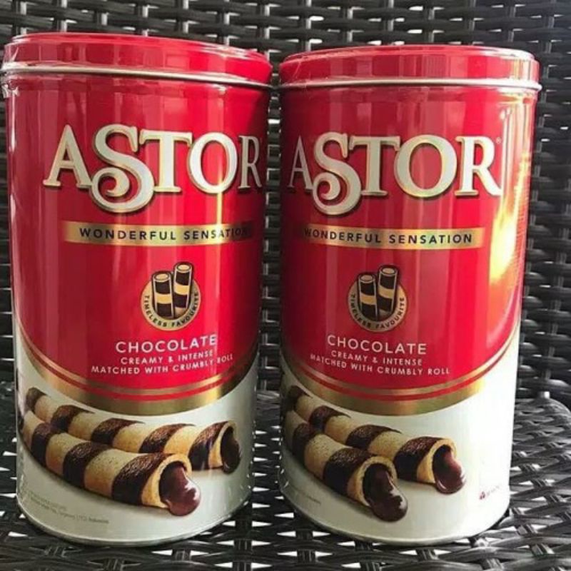 

Astor kaleng double chocolate wafer stik harga termurah