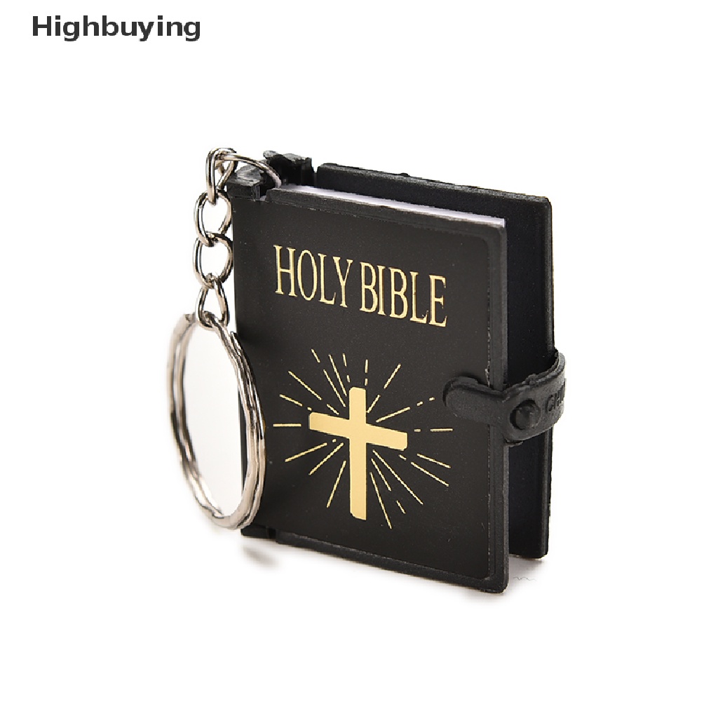 Hbid Gantungan Kunci Mini BIBLE Bahasa Inggris Kitab Suci Religi Kristen Yesus NEW Glory