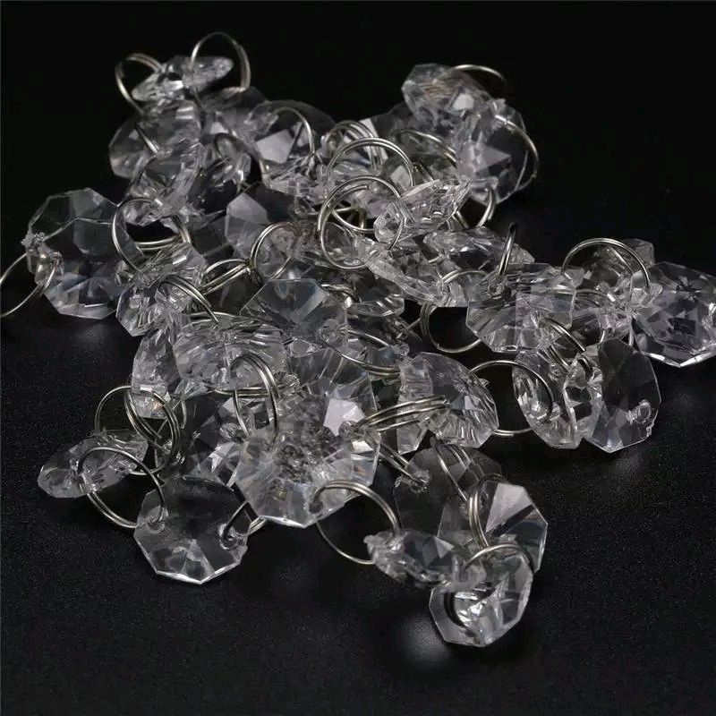 tiral kristal 2 meter rounce kristal akrilik / tirai dekorasi/ manik kristal dekorasi lampu