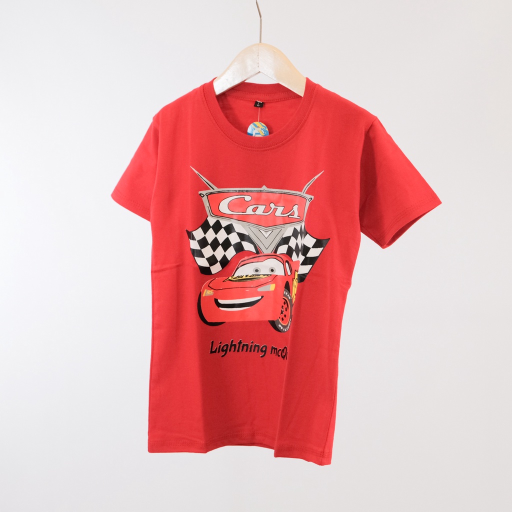 Qwertyone Kaos Distro Anak Mcqueen Merah 1-10 Tahun