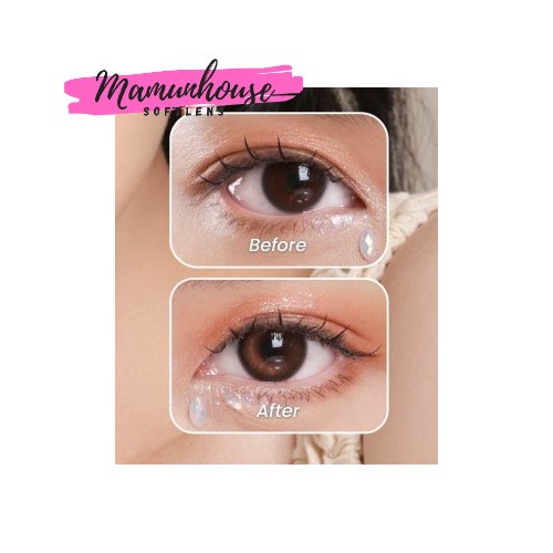 ORIGINAL Softlens Voxie Lunar Brown Import Natural Normal dan Minus soflens softlenses