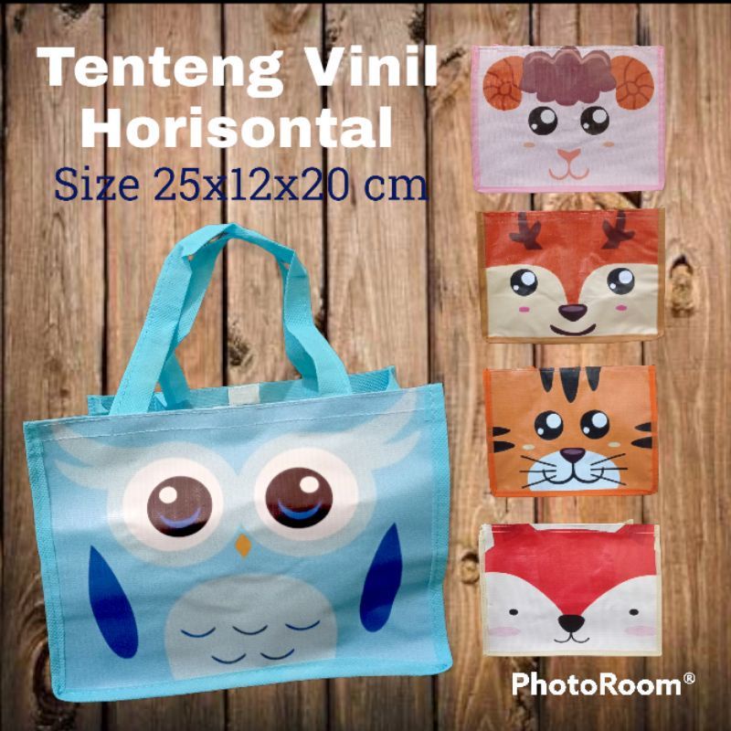 

Tas Ultah Murah Tenteng Vinil Sponbun Animal Model Horisontal