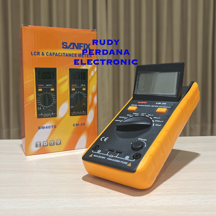 CAPACITANCE METER DIGITAL TESTER ALAT UKUR KAPASITOR SANFIX CM-26