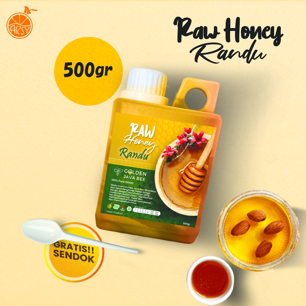 ( 500 GR ) Raw Honey Randu / Madu Murni Randu Drigen