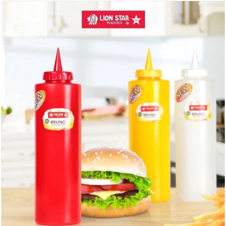 [ ⭐⭐⭐⭐⭐ ] Botol kecap saus mayonaise Lion star food grade 550ml