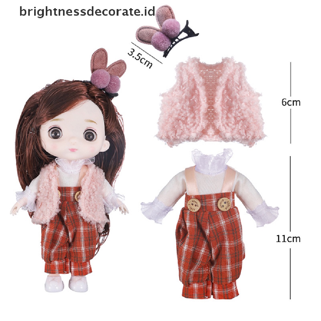 [Birth] 16 cm Boneka ob11 Aksesoris Pakaian Dress Setelan Dress Up Baju Mainan Anak Hadiah [ID]