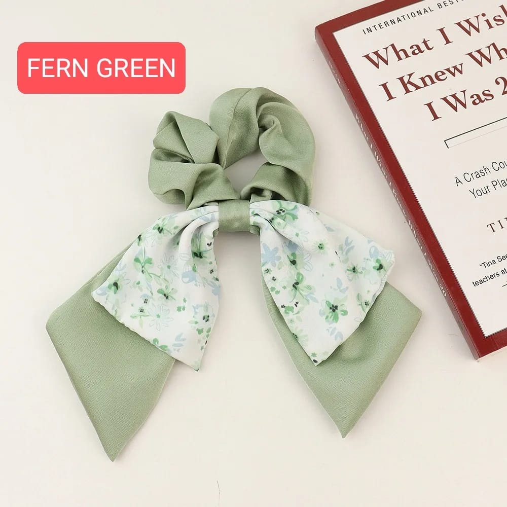 FERN SCRUNCHIE IKAT KARET PITA RAMBUT FASHION ALA KOREA IMPORT