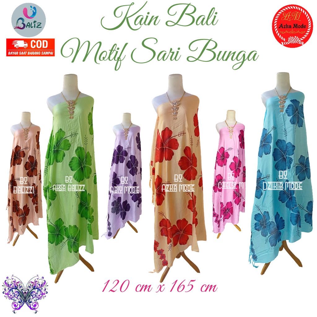 Kain Pantai Kain Bali Pantai - Kain Bali Motif New Sari Bunga Rumbai Standar - Sarung Pantai SEMBILAN MODE - Sarung Bali - Kain Pantai - Kain Katun Jepang - Kain Untuk Hiasan Dinding - Kain Untuk Plafon Mobil Truk Dan Mobil 3/4 Lainnya