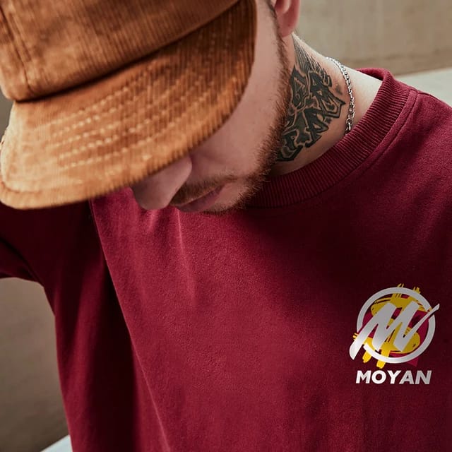 T-Shirt MOYAN POCKET MONER Kaos Pria Wanita Baju Unisex Bahan Katun 24's Ukuran S M L XL XXL XXXL