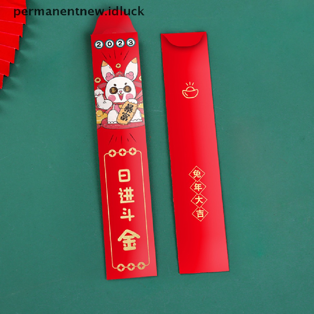 [luckypermanentnew] 12pcs Imlek Chinese New Year Red Packets Creative Money Bags Amplop Merah2023Spring Festival Sealed New Year Hong Bao [ID]