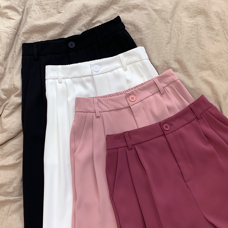 pink/white/red/black highwaist kulot celana panjang wanita kekinian terbaru