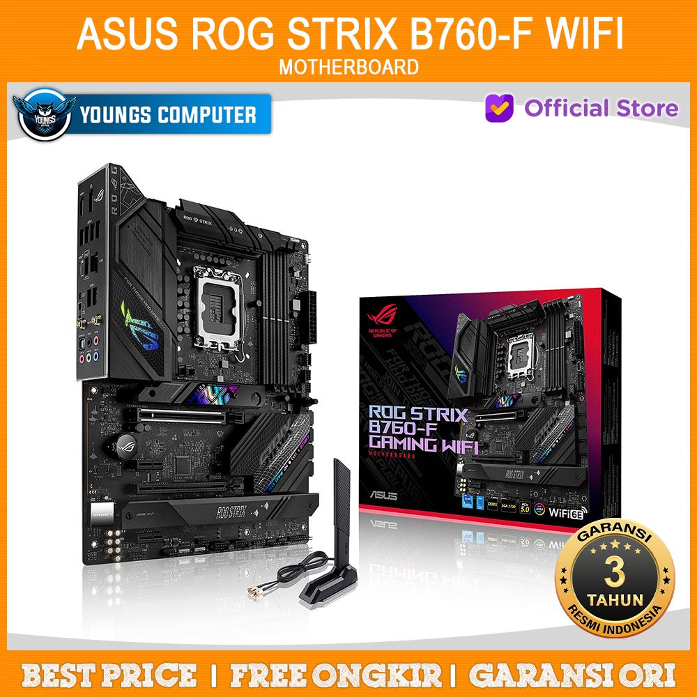 ASUS ROG STRIX B760-F GAMING WIFI DDR5 | Motherboard Intel LGA1700 ATX