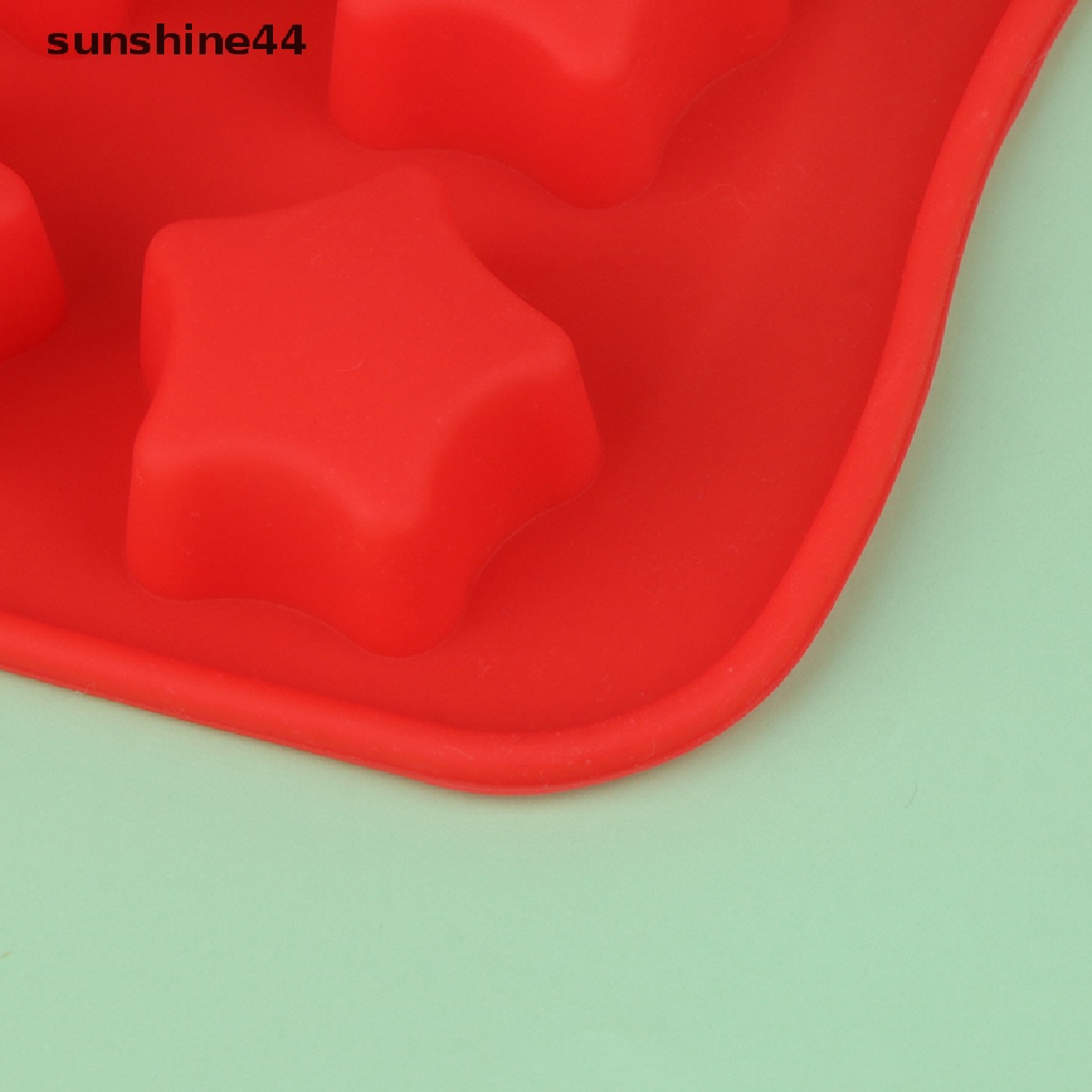 Sunshine 1Pc Cetakan Silikon Coklat Bulat Persegi Bintang Hati Reusable Cake Baking Mold.