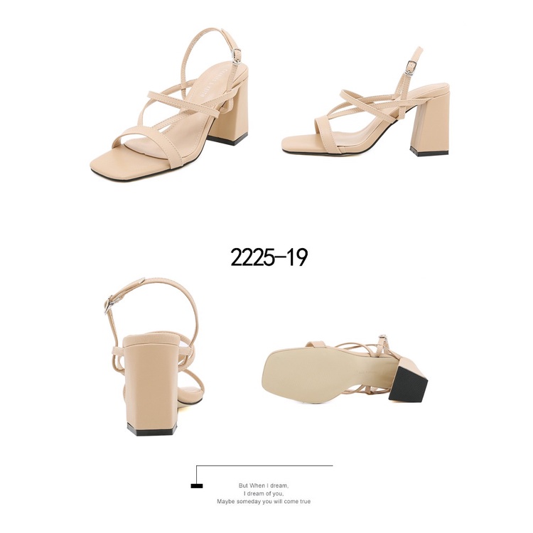 Strap Block Heel Sandals 2225-19