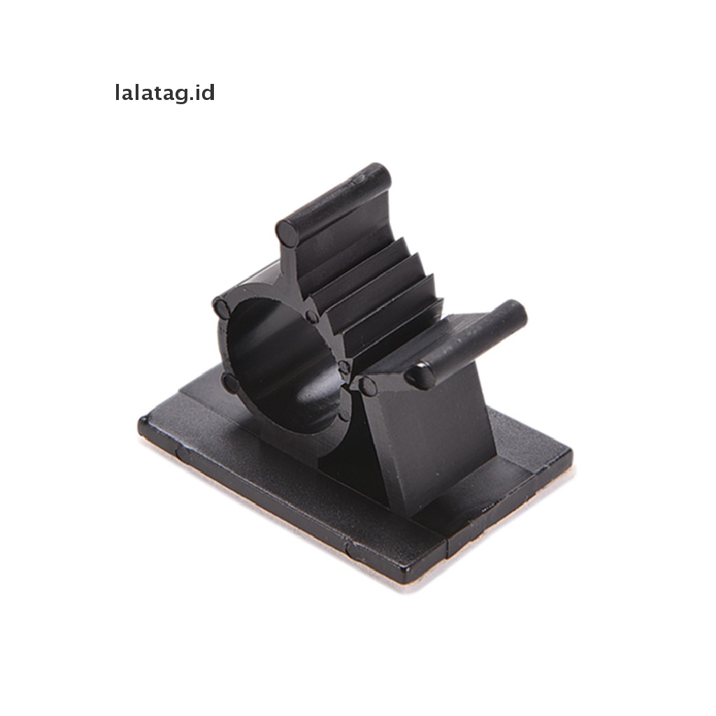 [lalatag] Hitam 10pcs Perekat Backed Nylon Kawat Adjustable Cable Clips Klem 13mm [ID]