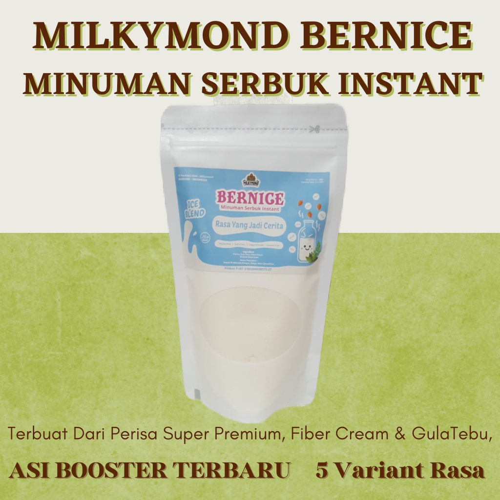 Minuman serbuk instant asi booster pelancar asi Milkymond Bernice 180 Gram Dengan Kandungan Extrack Daun Kelor 5 Rasa Best Seller