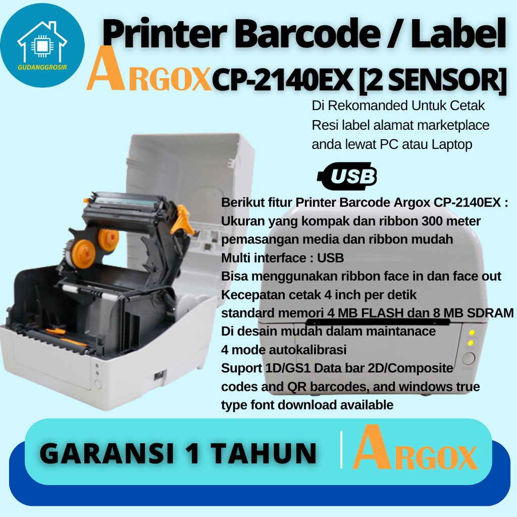 

Printer Argox Barcode CP2140EX 2 Sensor