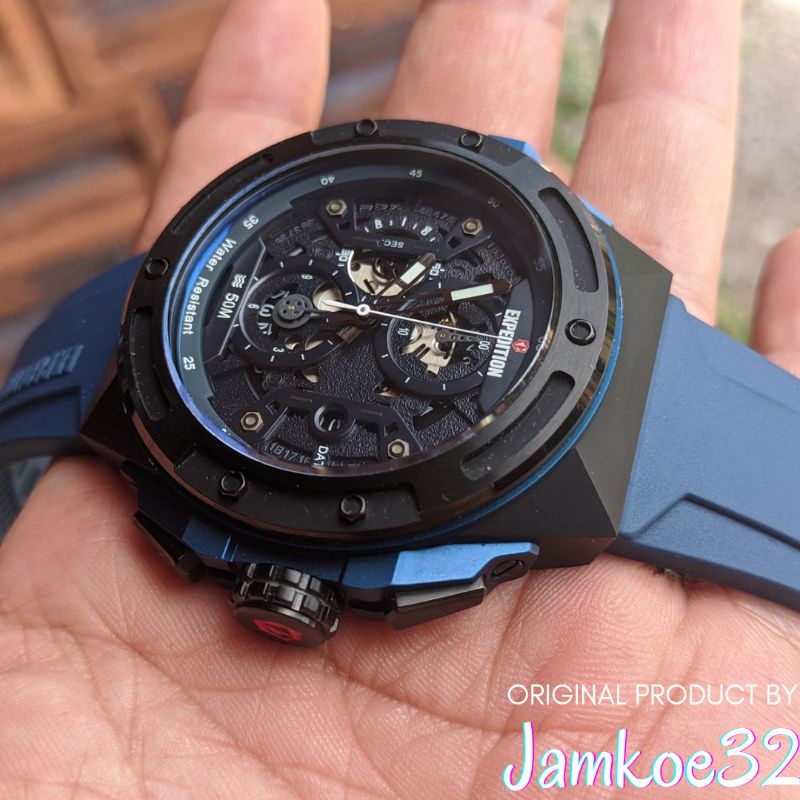 Expedition E 6818 M Jam Tangan Arloji Pria Gaul Keren Second Bekas Original Anti Air Strap Rubber Ka