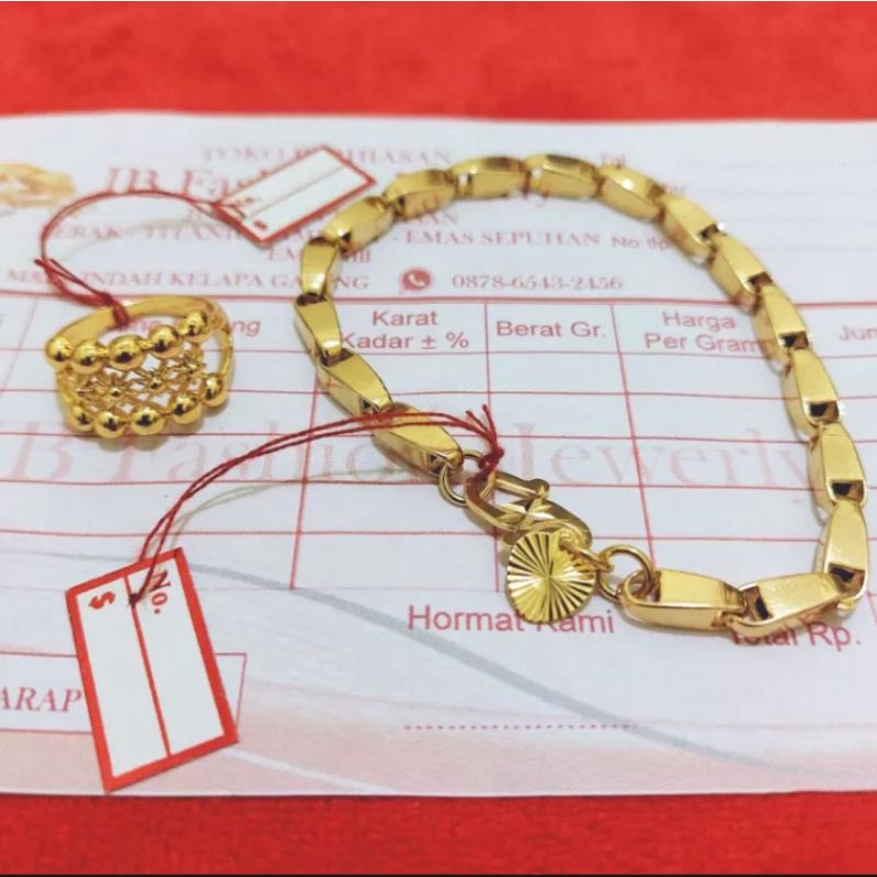 emas mudah 24k ada surat kadar 17,7 ( gelang padi free cincin)