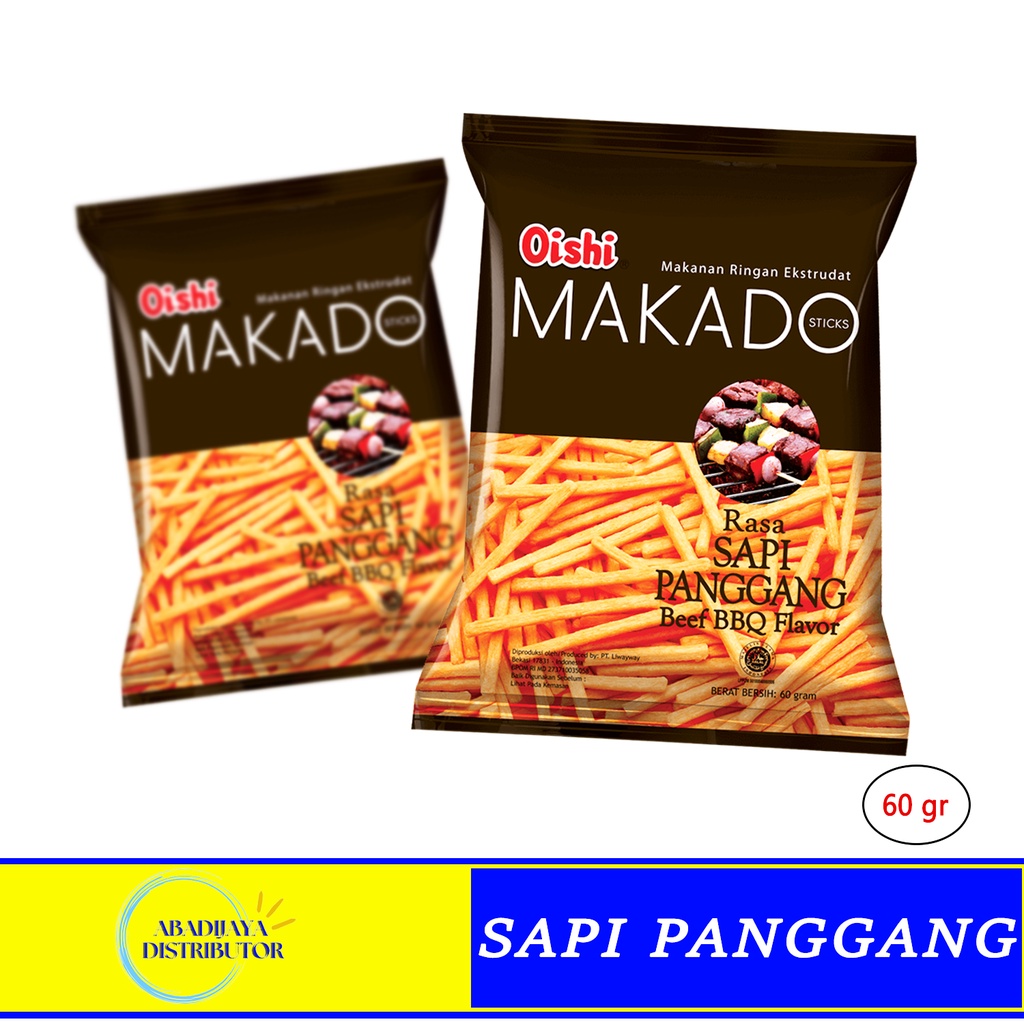 

Oishi Snack Makado Sticks Sapi Panggang 60gr