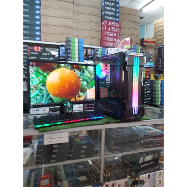 Pc gaming Ryzen 5 5600 led 19 in fulset siap pakai