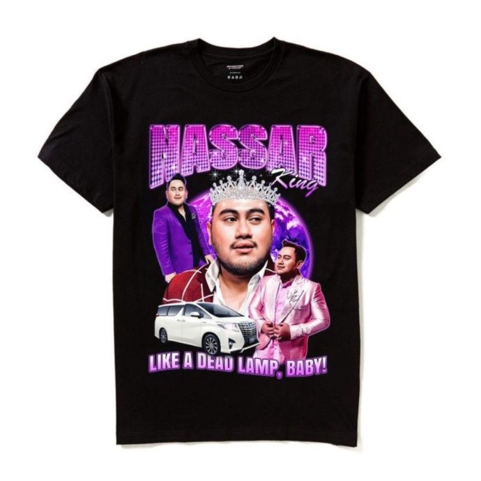 T-SHIRT | KAOS BAJU KING NASSAR rap tee tshirt band OVERSIZE lokal oppa DANGDUT vintage lylac purple