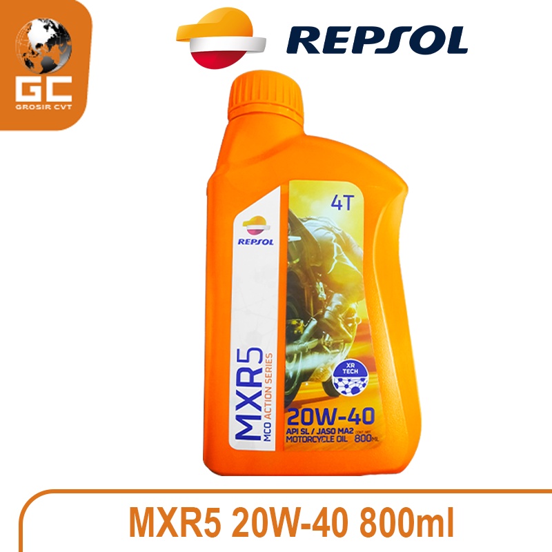 Repsol Oli Mesin MXR5 20W-40 API SL/JASO MA2 1L