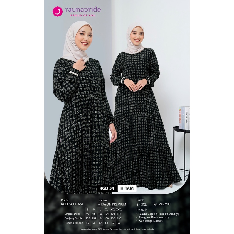 GAMIS RAUNA RGD 54 HITAM L