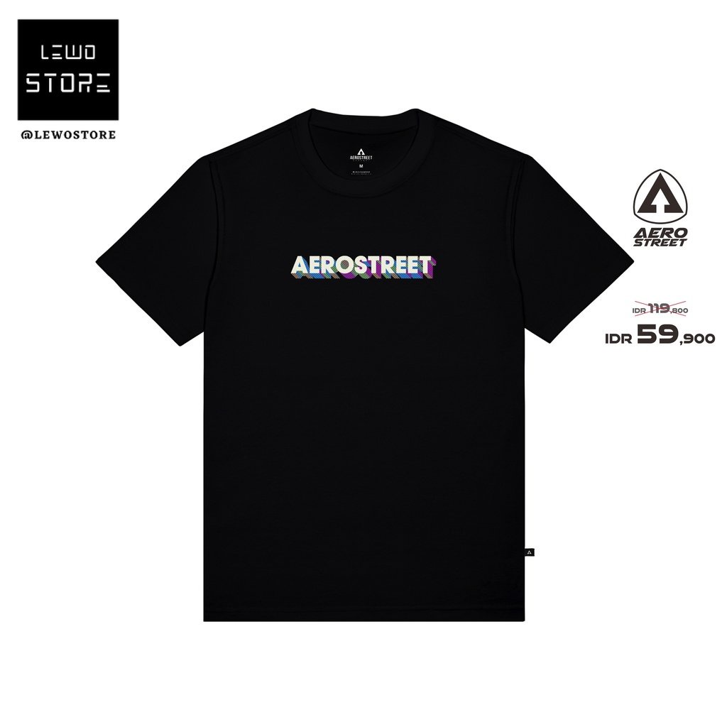 Tshirt Baju Kaos Distro Aerostreet T Shirt Aero Pop Hitam Kaos T-Shirt Tshirt AAAAA kaos Distro Pria
