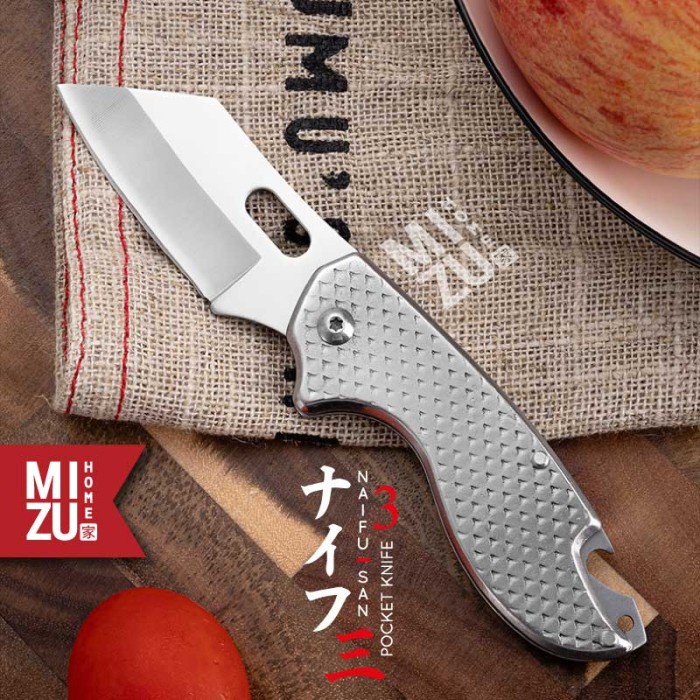 [Pisau Dapur] Mizu Naifu-San Stainless Pocket Knife Pisau Saku Lipat Serbaguna [Knife]