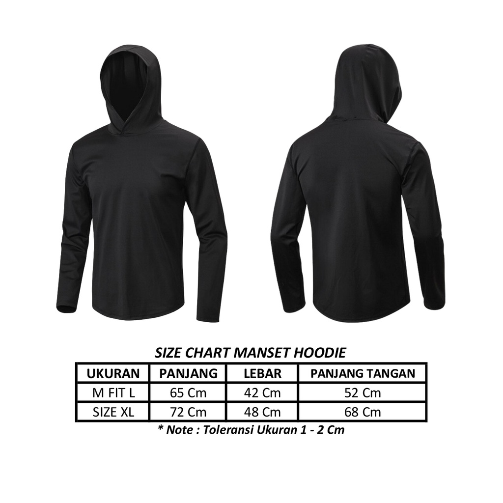 MANSET PRIA BASELAYER HOODIE LENGAN PANJANG OLAHRAGA GYM FITNESS FUTSAL SEPAKBOLA 6 PILIHAN WARNA