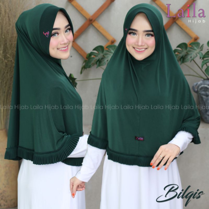 HIJAB INSTAN BILQIS BERGO PED JUMBO PREMIUM ORI LAILA