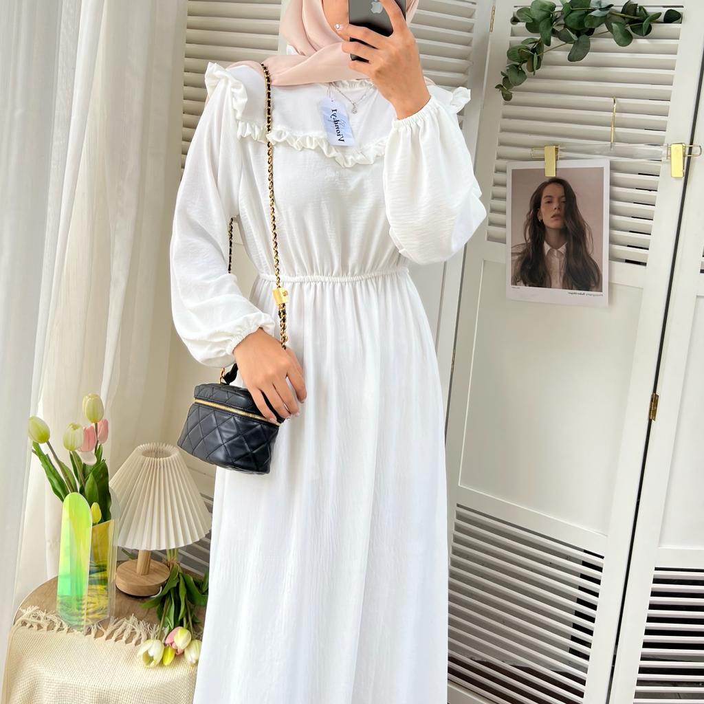 Dress Cewek Korea / Maxi Fashion Casual Lengan Panjang / Tunik Wanita Long E.37