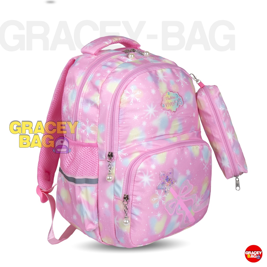 GB-9861 Tas Ransel Anak Perempuan / Tas Sekolah Frozen Impor