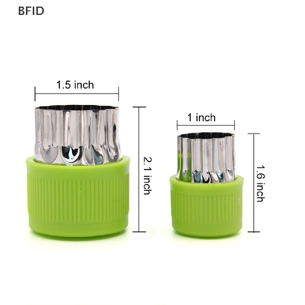 [BFID] 6/9pcs Alat Masak Portable Pemotong Sayuran Gagang Plastik Stainless Steel Buah Cutg Die Gadget Dapur [ID]