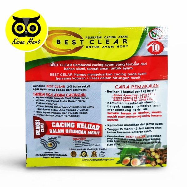 Obat Cacing Ayam Best Clear Sachet Cacing Keluar Hitungan Menit Obat Ayam Herbal Ruppy Pakhoy Basmi Cacing Reaksi Super Cepat Obat Ayam Hobi Anti Pucat Lemas Lesu