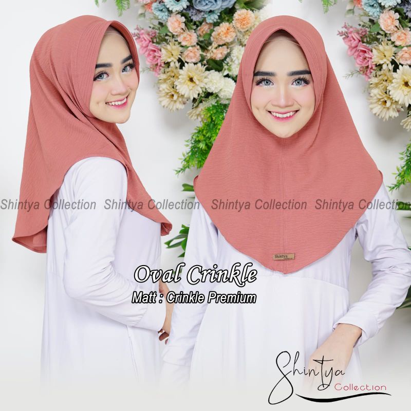 Hijab Jilbab OVAL Mini Pinguin Ori Akbar Marwah Versi Crinkle Air Flow