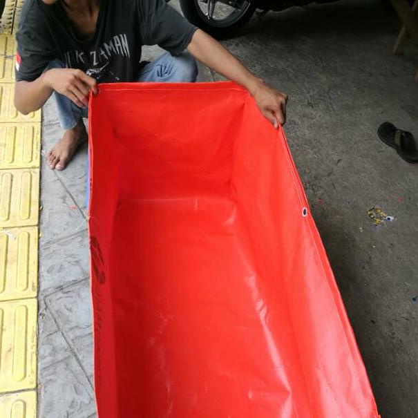 kolam terpal plastik uk 1x0.5x0.5 A12  untuk ikan ▪ ATG.14Ja23ᴹ