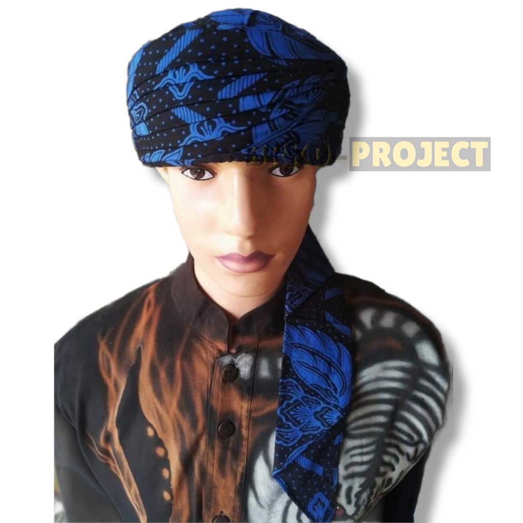 imamah Praktis motif batik Baduy peci habib peci praktis wali Iket Sunda siap pakai batik baduy brkd